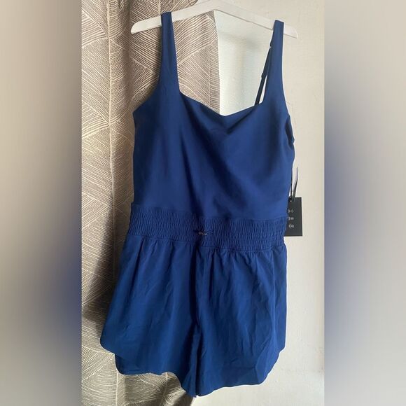 Abercrombie & Fitch YPB SculptLUX Hybrid Flyaway Romper Blue Size XL NWT - Picture 4 of 16